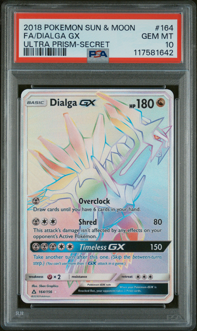 PSA 10 2018 DIALGA GX ULTRA PRISM - SECRET