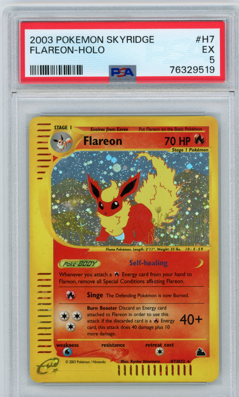 PSA 5 2003 SKYRIDGE FLAREON - HOLO