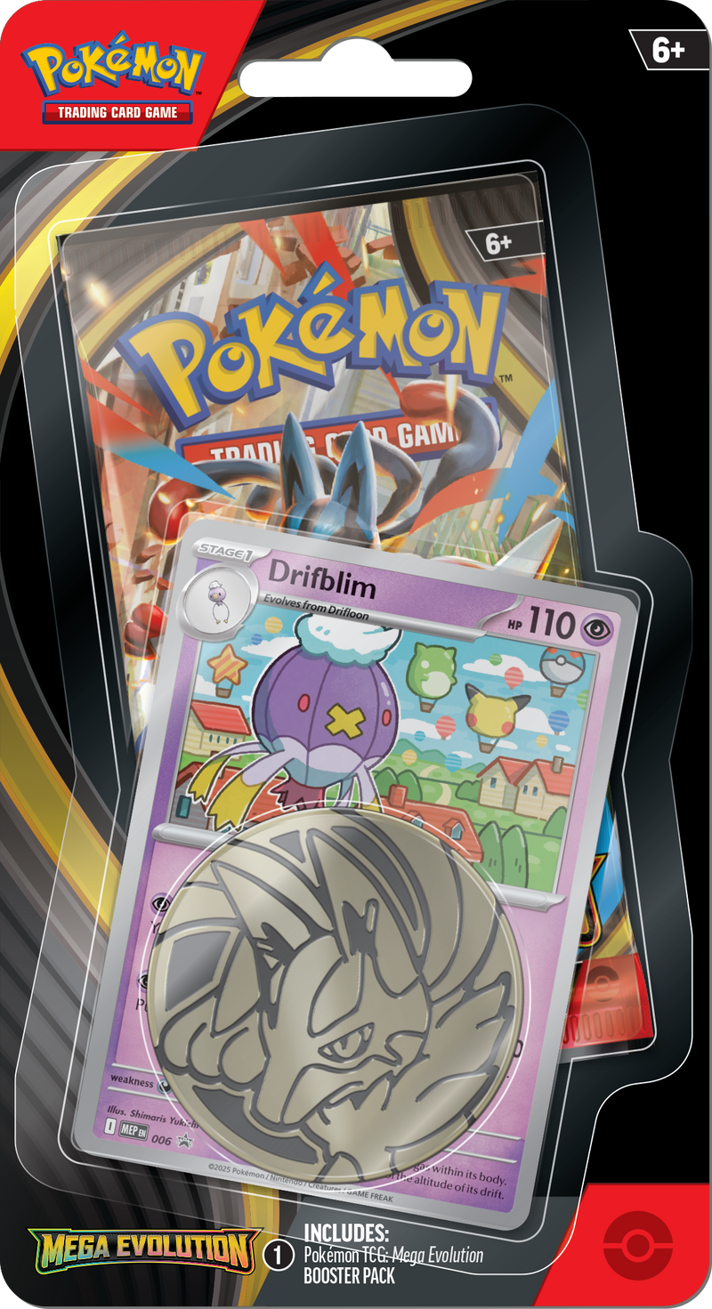 Pokémon TCG: Mega Evolution | One-Booster Blister Pack - Drifblim Promo Card