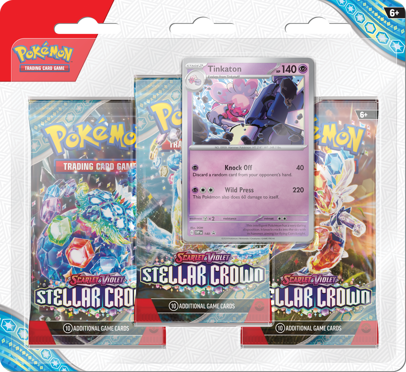 Pokémon TCG: Scarlet & Violet - Stellar Crown | 3-Pack Blister - Tinkaton