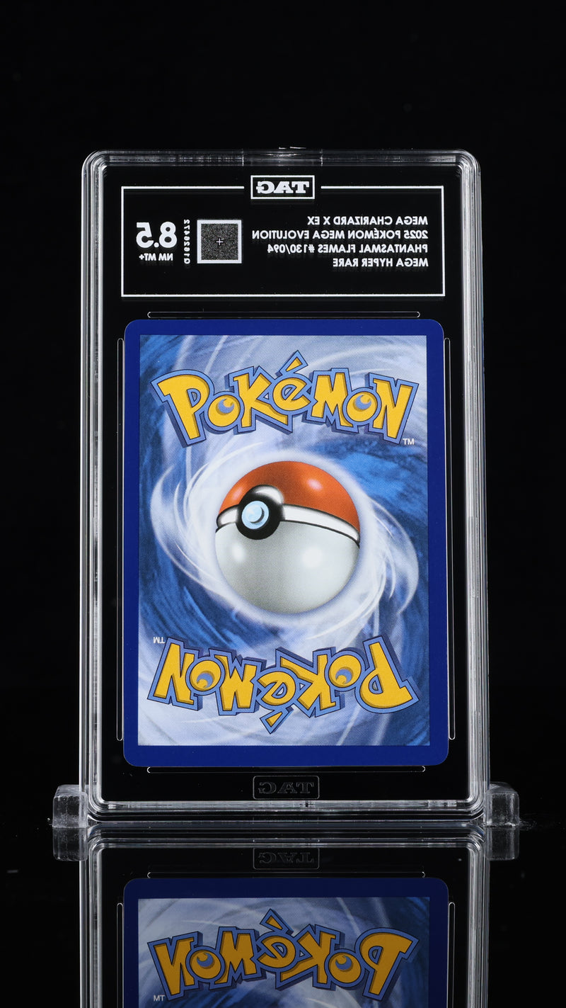 TAG 8.5 2025 MEGA CHARIZARD X EX PHANTASMAL FLAMES - GOLD
