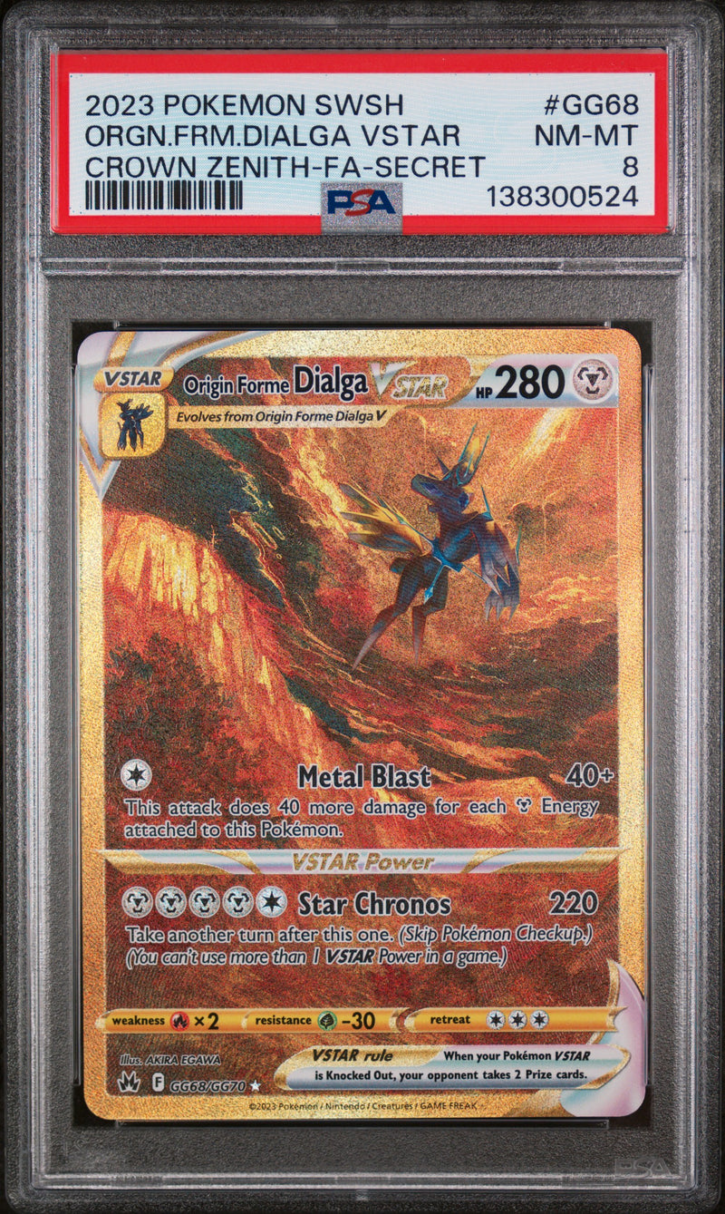 PSA 8 ORIGIN FORME DIALGA VSTAR CROWN ZENITH - SECRET