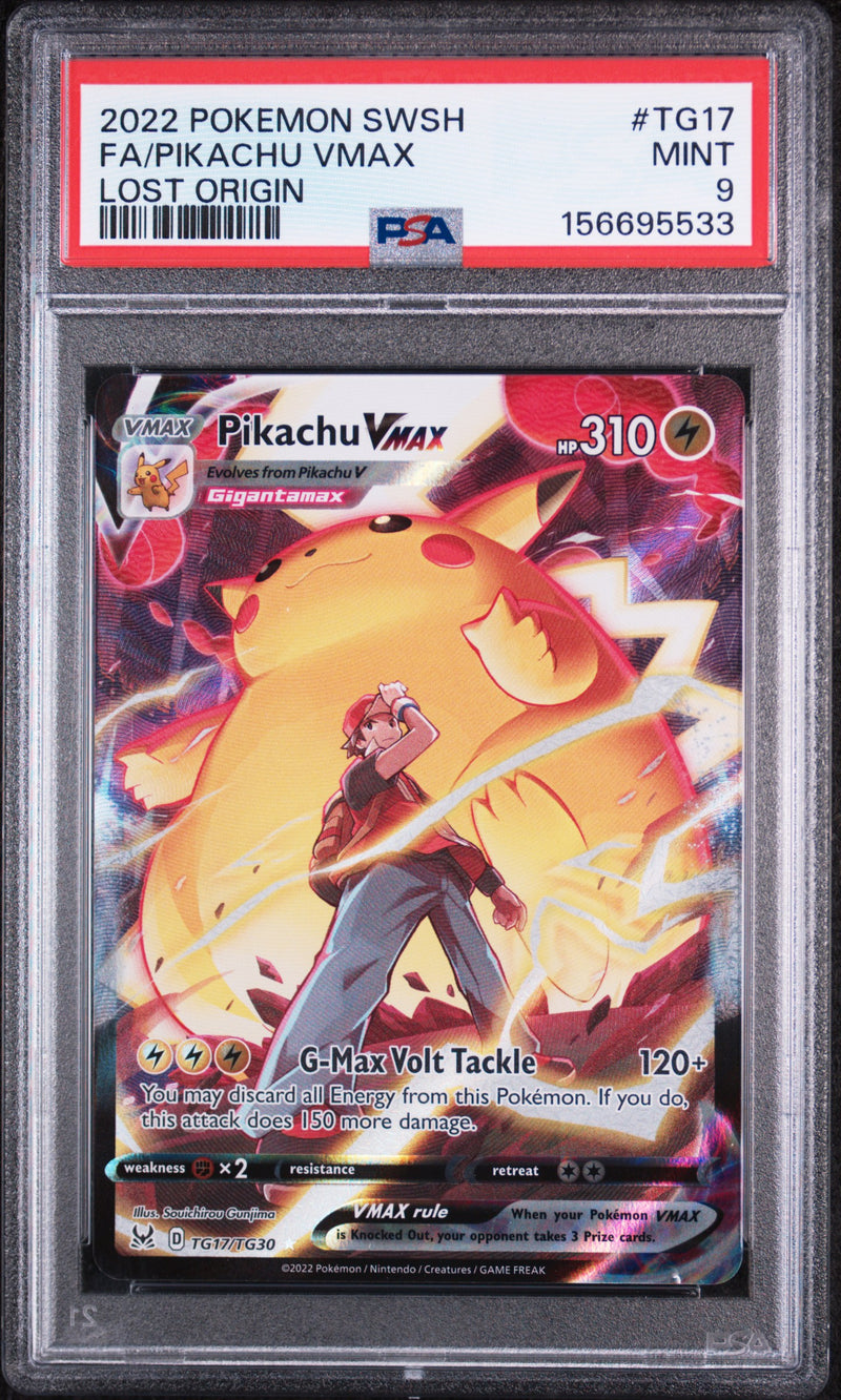 PSA 9 2022 PIKACHU VMAX LOST ORIGIN - FA