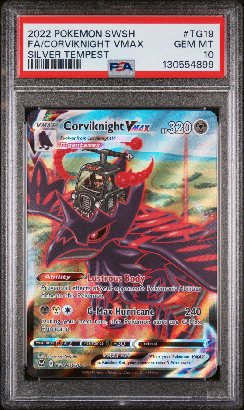 PSA 10 2022 SILVER TEMPEST CORVIKNIGHT VMAX - FA/
