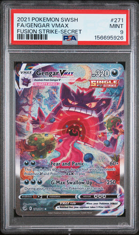 PSA 9 2021 FUSION STRIKE GENGAR VMAX - SECRET