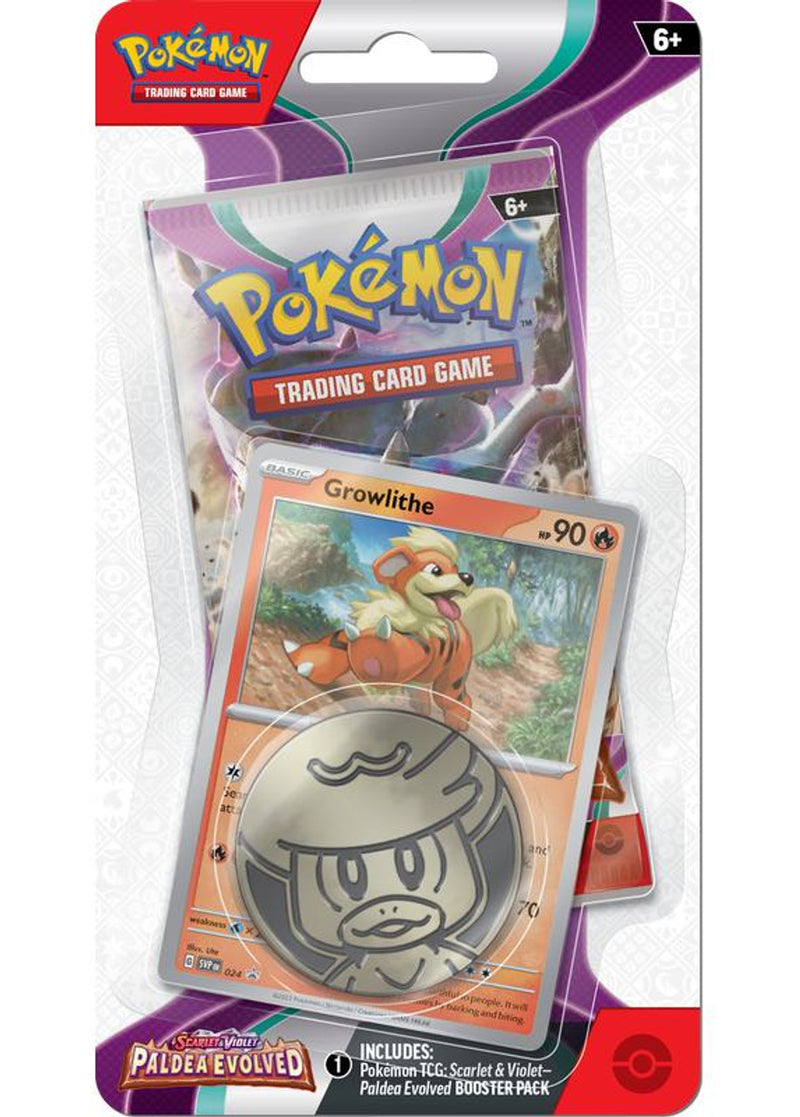 Pokémon TCG: Scarlet & Violet - Paldea Evolved - Blister Pack - Single Booster - Growlithe Promo Card