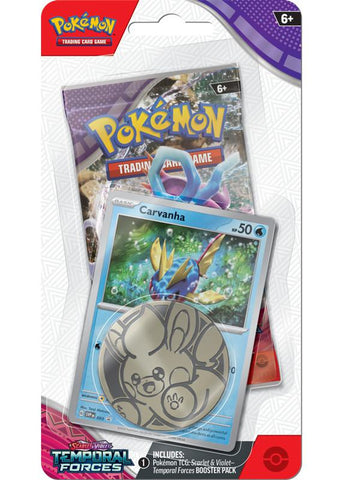 Pokémon TCG: Scarlet & Violet - Temporal Forces - Blister Pack - Single Booster - Carvanha Promo Card