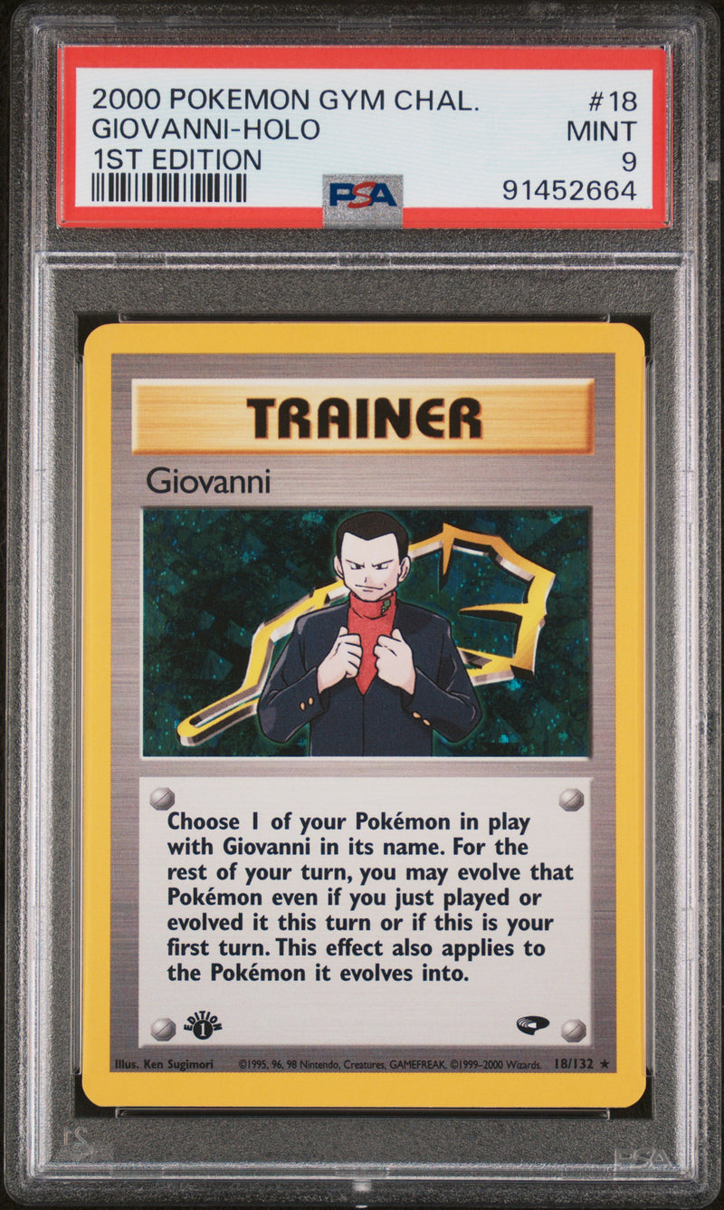 PSA 9 2000 GYM CHALLENGE GIOVANNI - HOLO - 1ST EDITION