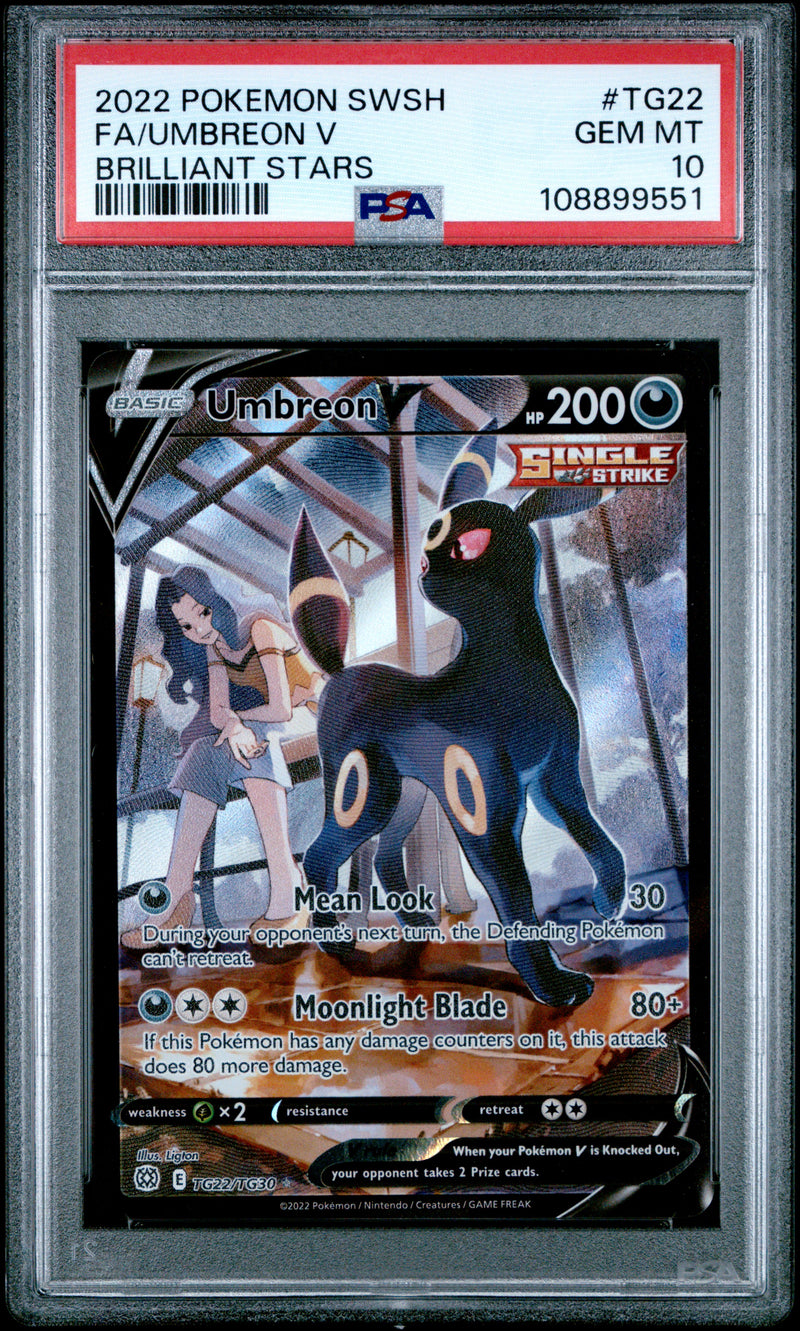 PSA 8 2022 SWSH FA/ UMBREON V BRILLIANT STARS