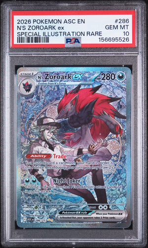 PSA 10 2026 N'S ZOROARK ex ASCENDED HEROES - SIR