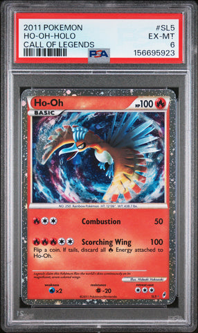 PSA 6 2011 CALL OF LEGENDS HO-OH - HOLO