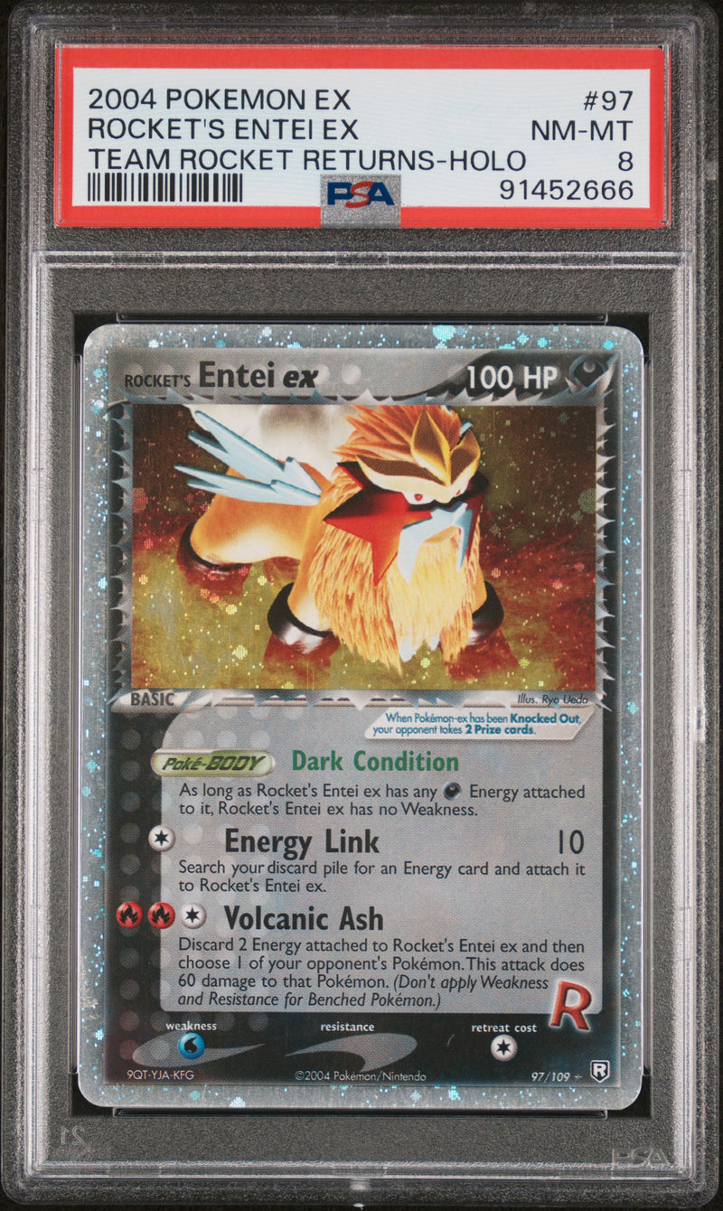 PSA 8 2004 EX ROCKET'S ENTEI EX TEAM ROCKET RETURNS - HOLO