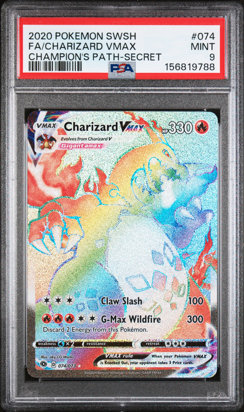 PSA 9 2020 CHARIZARD VMAX CHAMPION'S PATH - SECRET FA
