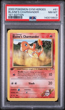 PSA 8 2000 GYM HEROES BLAINE'S CHARMANDER - 1ST EDITION
