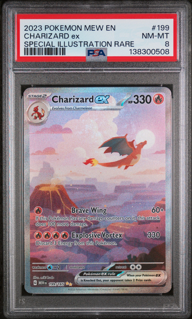 PSA 8 2023 CHARIZARD EX 151 - SIR