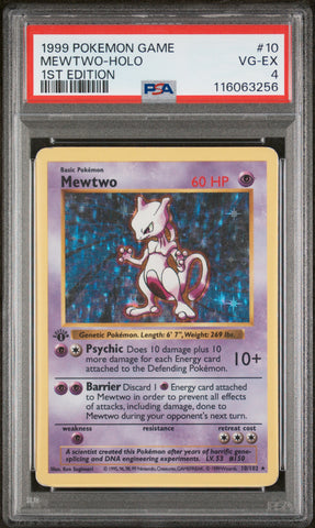 PSA 4 1999 MEWTWO - HOLO 1ST EDITION SHADOWLESS