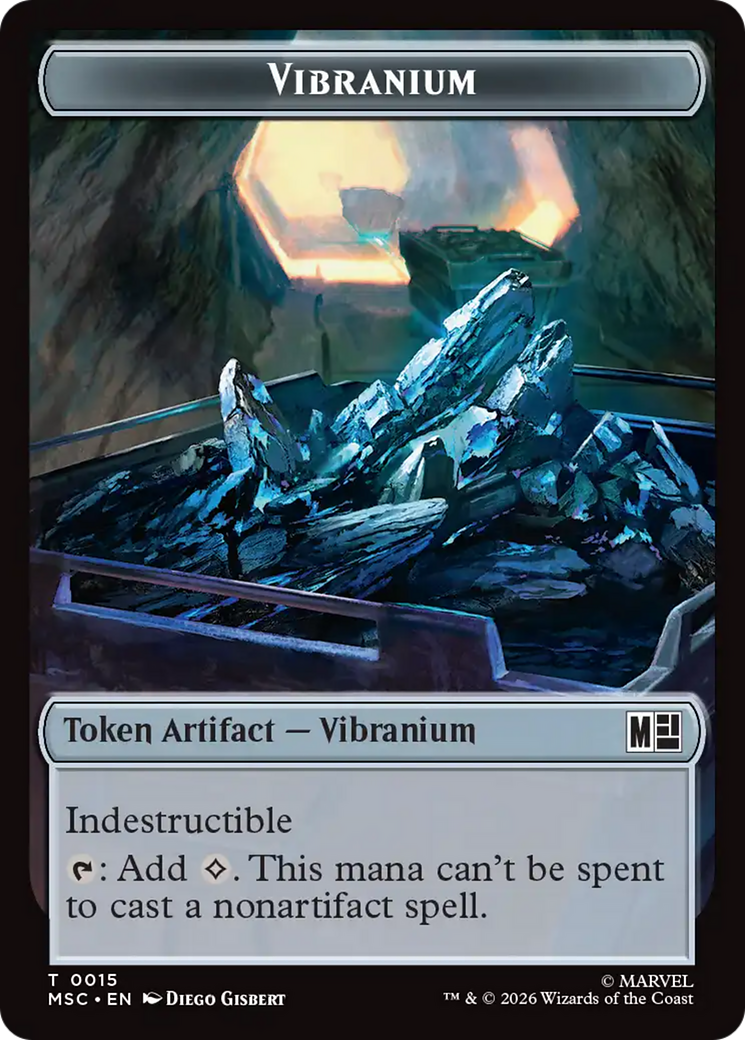 The Monarch (016) // Vibranium (015) Double-Sided Token [Marvel Super Heroes Commander Tokens]