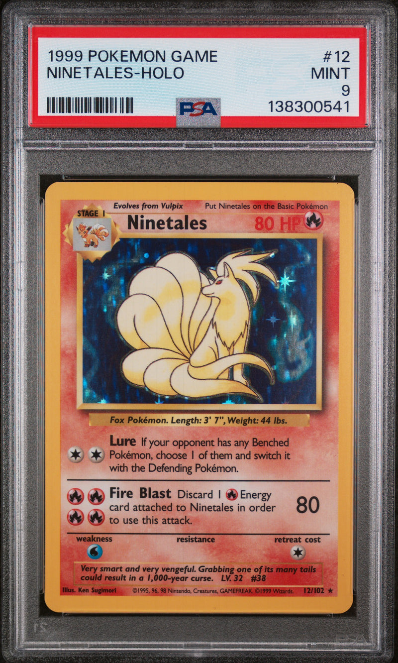 PSA 9 1999 BASE SET NINETALES - HOLO