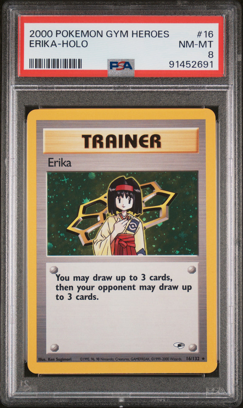 PSA 8 2000 GYM HEROES ERIKA - HOLO