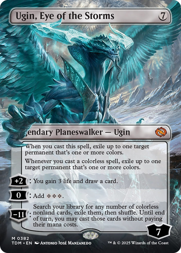 マジック：ザ・ギャザリング MTG Ugin, Eye of the Storms Non-foil Ugin, Eye of the Storms (Borderless) [Tarkir: Dragonstorm]