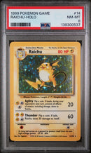 PSA 8 1999 BASE SET RAICHU - HOLO