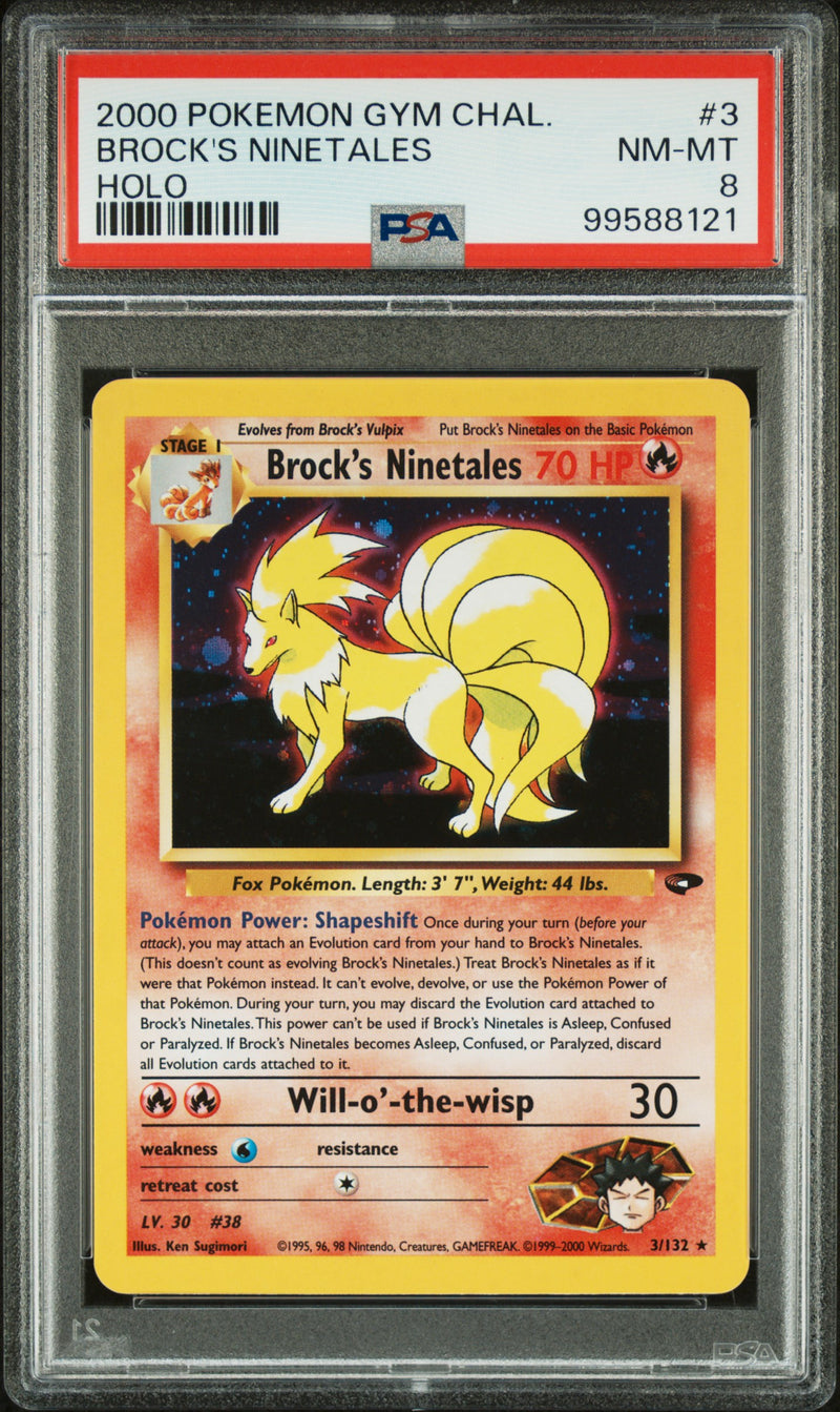 PSA 8 2000 GYM CHALLENGE BROCK'S NINETALES - HOLO