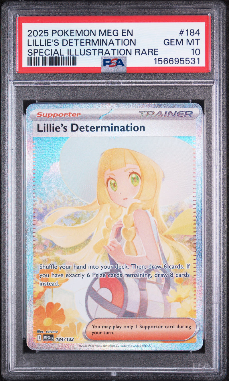 PSA 10 2025 LILLIE'S DETERMINATION MEGA EVOLUTION - SIR