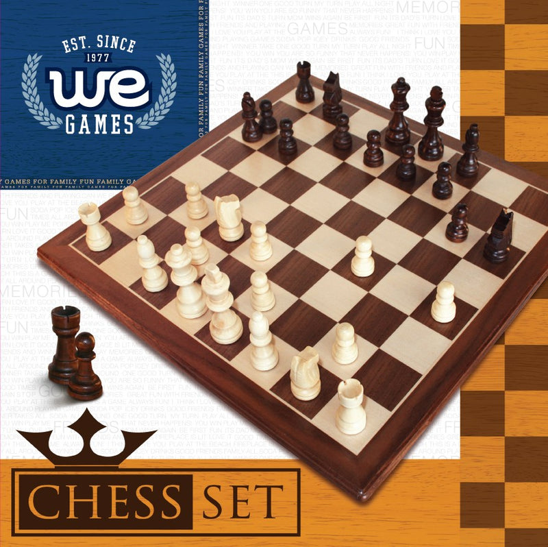 Chess Set, 12" Walnut Wood Staunton