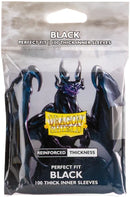 Dragon Shield: Thick Perfect Fit Inner Sleeves - Black (100)