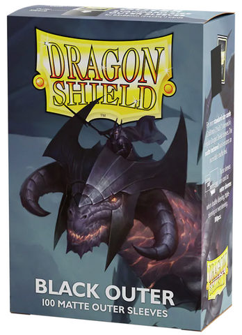 Dragon Shield Standard Sleeves - Black Outer Matte