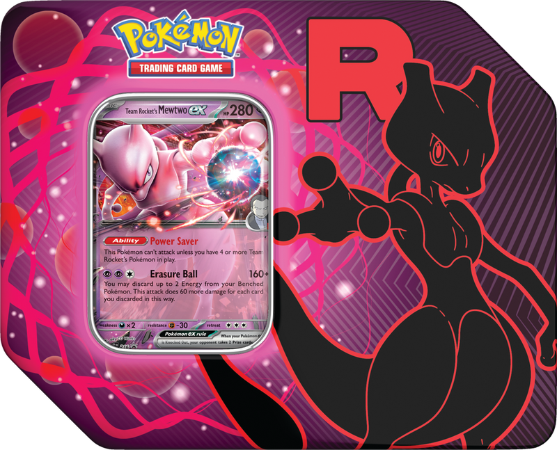 Pokémon TCG: Team Rocket Tin - Team Rocket's Mewtwo EX