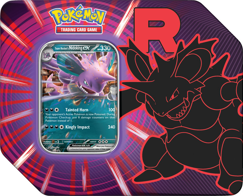 Pokémon TCG: Team Rocket Tin - Team Rocket's Nidoking EX