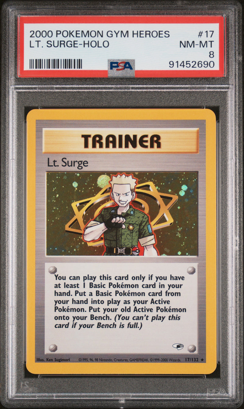 PSA 8 2000 GYM CHALLENGE LT. SURGE - HOLO