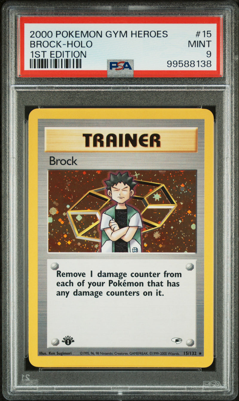 PSA 9 2000 GYM CHALLENGE BROCK - HOLO - 1ST EDITION