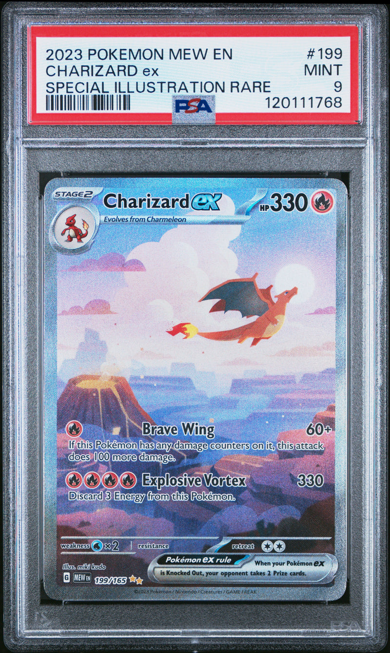 PSA 9 2023 CHARIZARD EX 151 - SIR