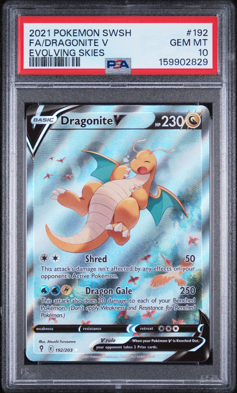 PSA 10 2021 DRAGONITE V EVOLVING SKIES - ALT ART
