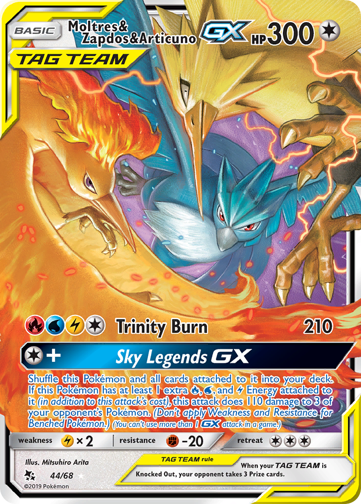 Moltres & Zapdos & Articuno GX (44/68) [Sun & Moon: Hidden Moltres & Zapdos & Articuno GX (44/68) [Sun & Moon: Hidden