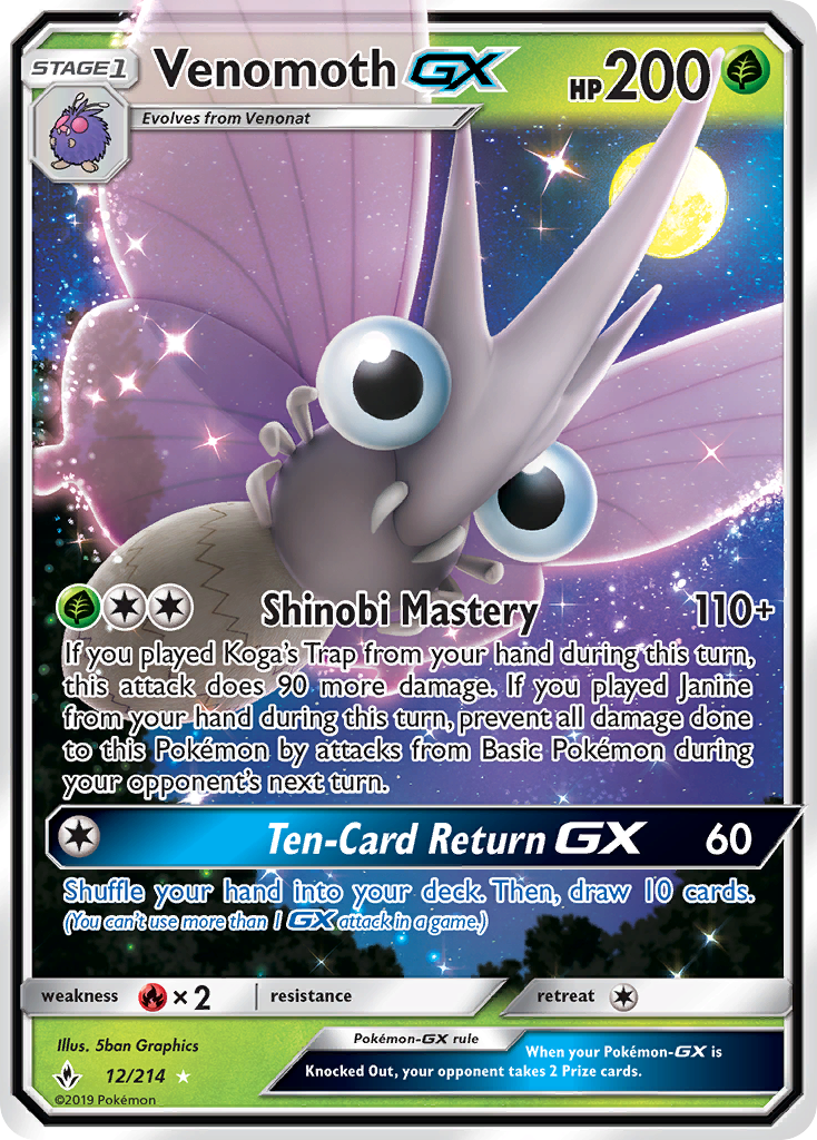 Venomoth GX (12/214) [Sun & Moon: Unbroken Bonds]