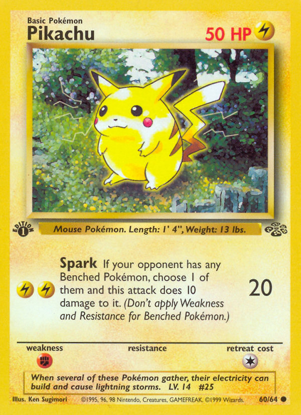 Pikachu (60/64) [Jungle 1st Edition]