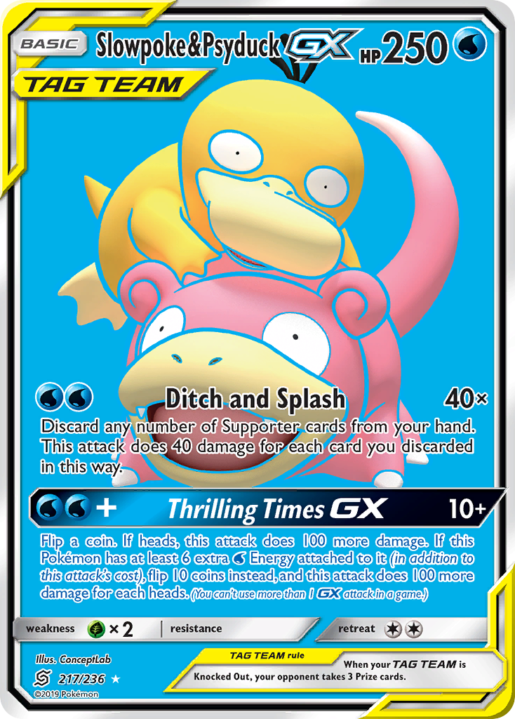 Slowpoke & Psyduck GX (217/236) [Sun & Moon: Unified Minds]