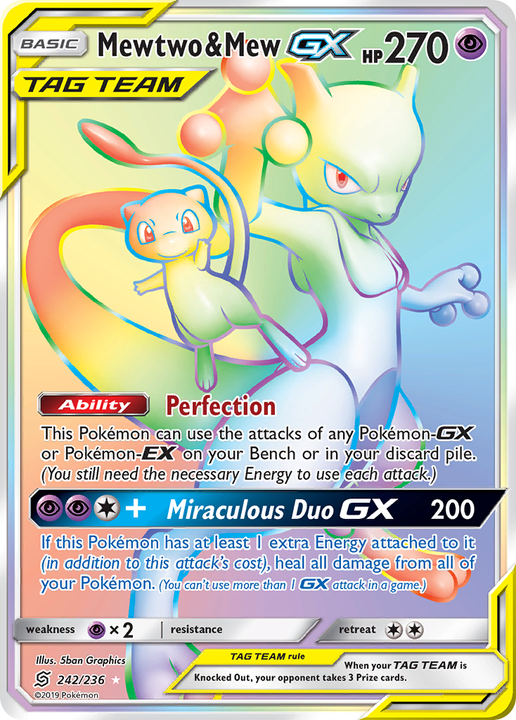 Mewtwo & Mew GX (242/236) [Sun & Moon: Unified Minds]
