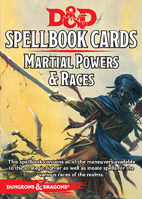 Dungeons and Dragons 5th Edition RPG: Spellbook Cards - Martial Powers & Races