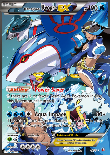 ポケモンカードゲーム Kyogre EX Team Aqua 6/34 Team Aqua's Kyogre EX (6/34) [XY: Double Crisis]