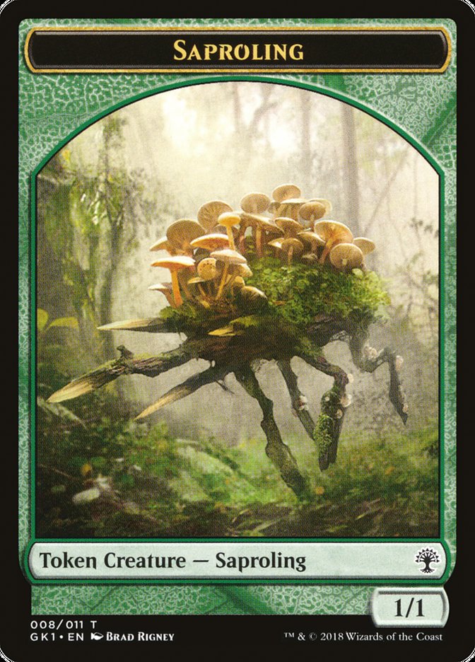 Wurm // Saproling Double-Sided Token [Guilds of Ravnica Guild Kit Tokens]