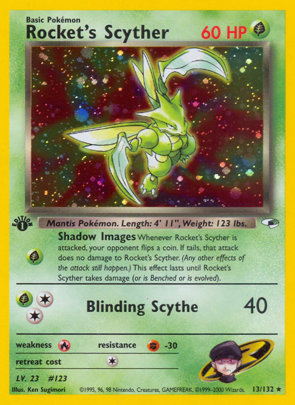 Rocket's Scyther (13/132) [Gym Heroes 1st Edition]