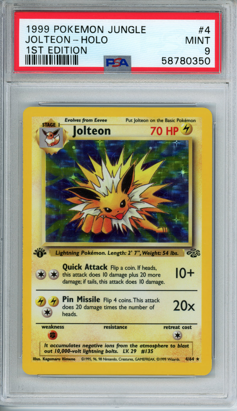 PSA 9 1999 JUNGLE JOLTEON - HOLO - 1ST EDITION