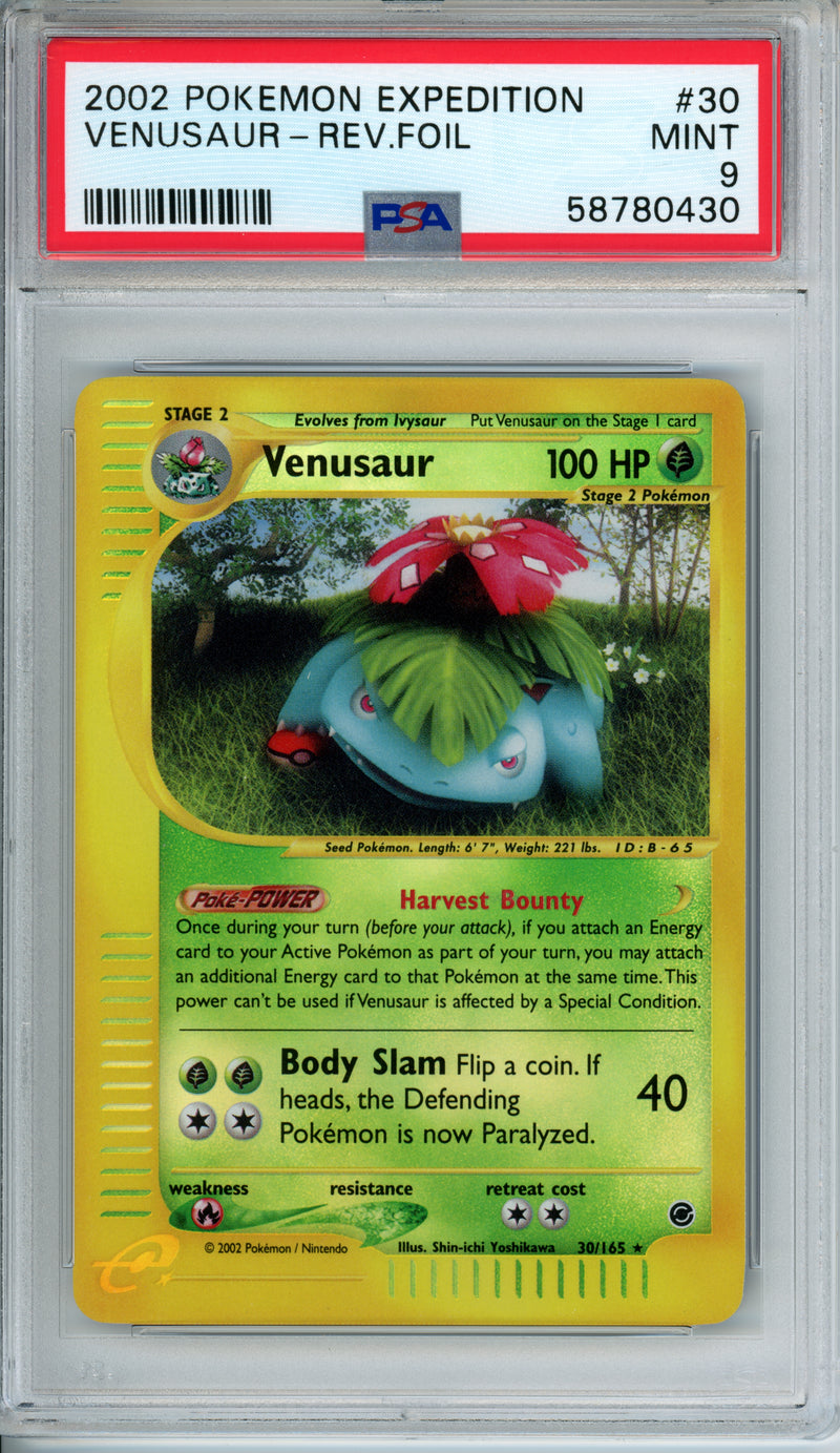 PSA 9 2002 Pokemon Expedition Venusaur Reverse Holo