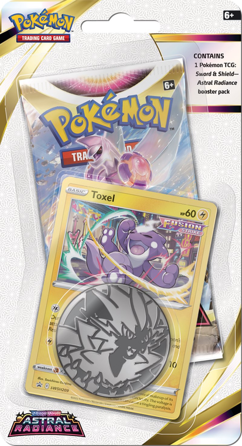 Pokémon TCG: Sword & Shield - Astral Radiance - Blister Pack - Single Booster - Toxel Promo Card