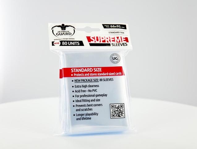Ultimate Guard - SUPREME SLEEVES - Standard size -  transparent