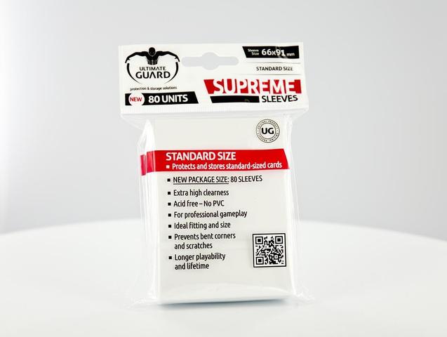 Ultimate Guard - SUPREME SLEEVES - Standard size -  white